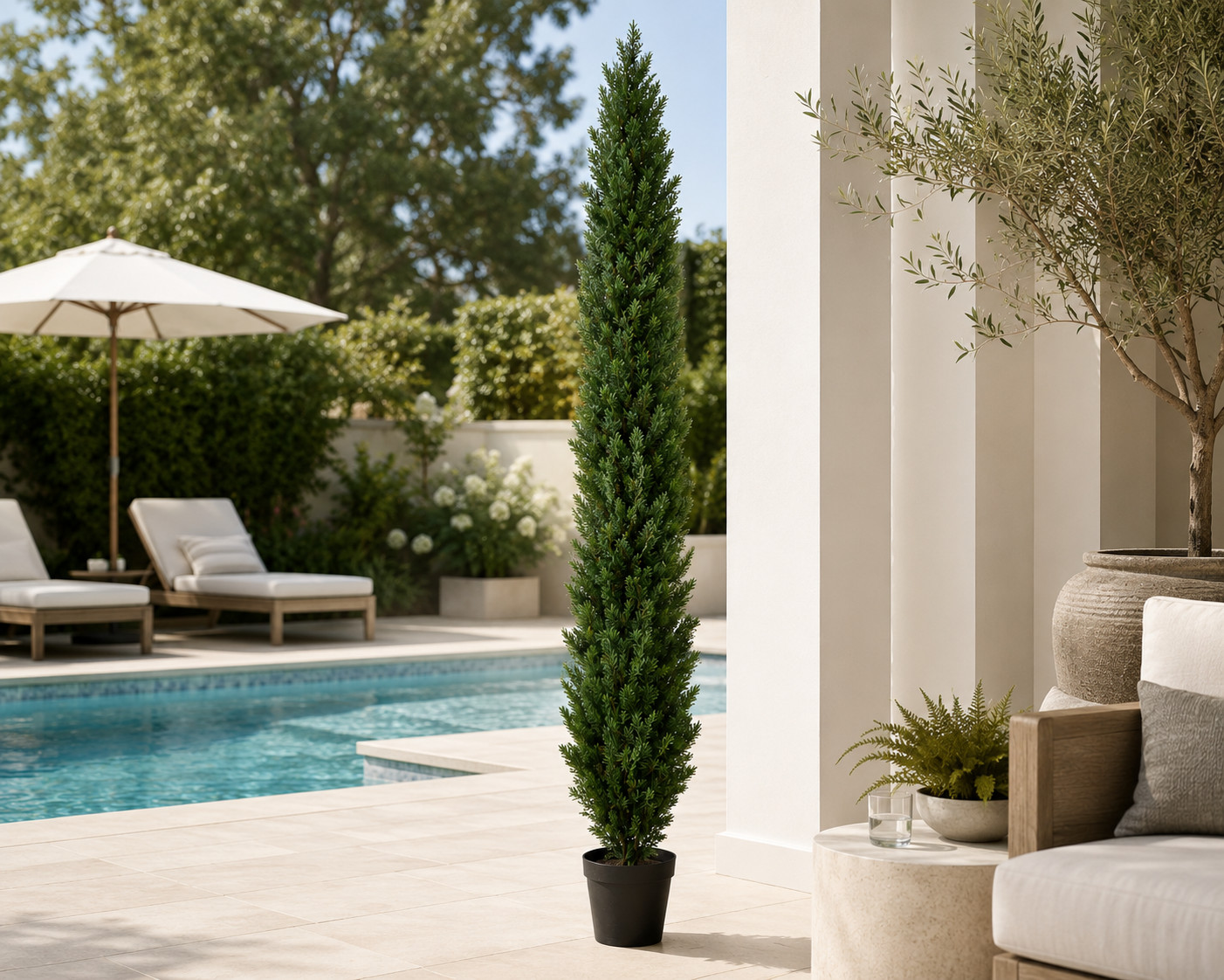 8′ Topiary Cedar Pine Artificial Tree Home Decor UV (Indoor/Outdoor) Retail $451