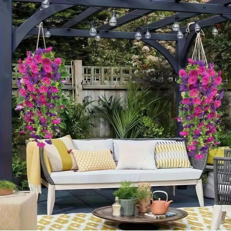 4/8Pcs Faux Floral Wreath Indoor Outdoor Flower Wedding Holiday Wall Home Decor