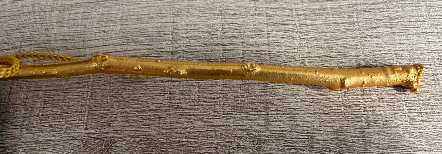 24K Gold Finish Dipped Real Rose ~ Original Tag 1993 ~ Made in USA ~ 10.5″ Long