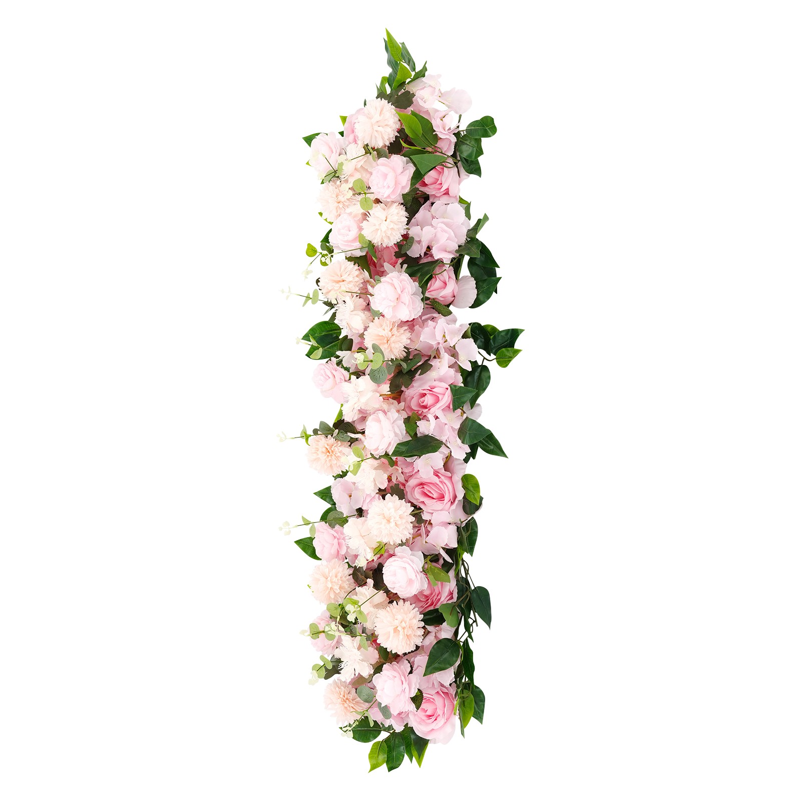 100cm Artificial Pink Rose Flower Row Table Centerpiece Flowers Wedding Decor