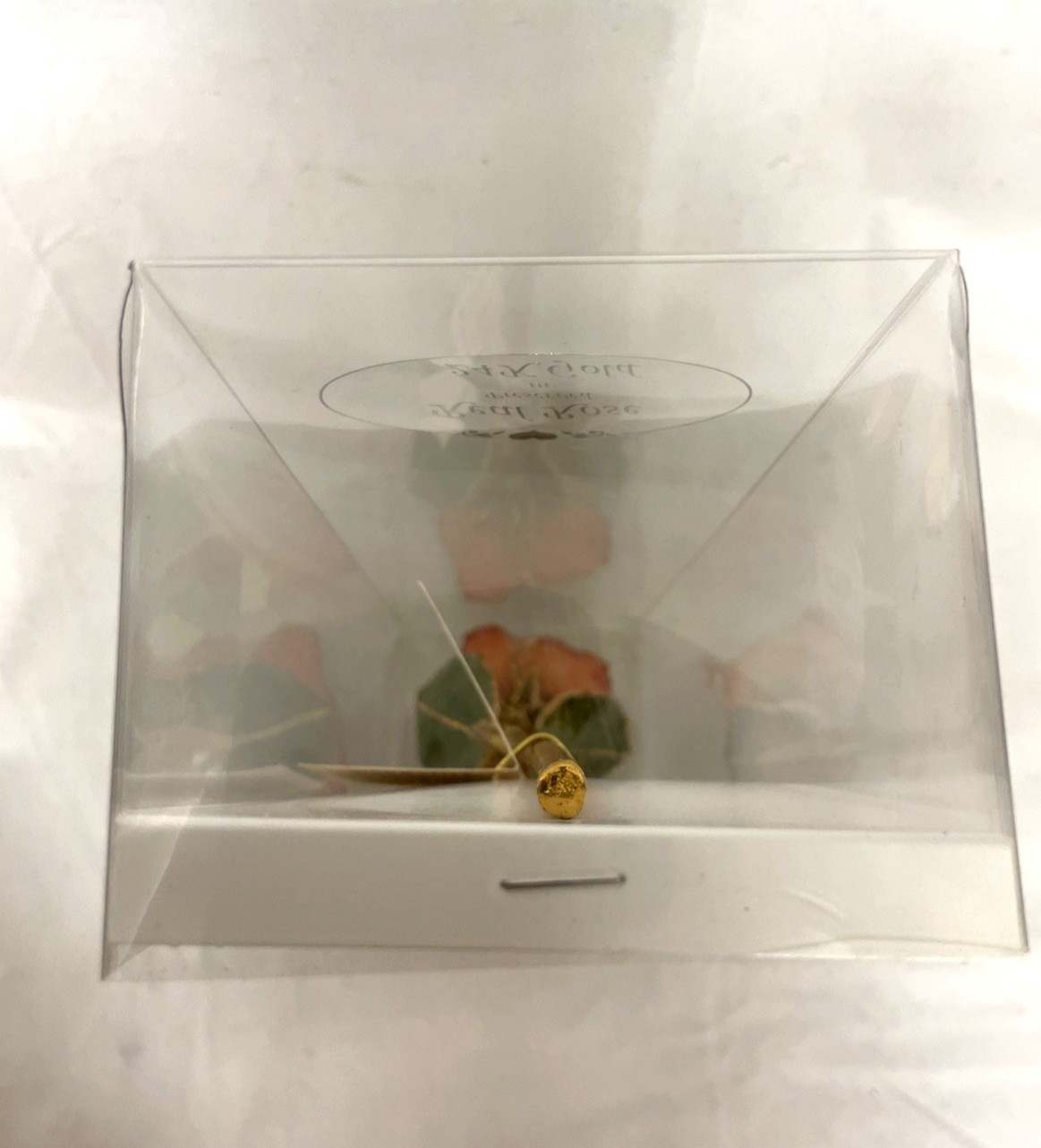 THE ETERNITY REAL ROSE FLOWER DIPPED IN 24K GOLD ORGINAL BOX TAG