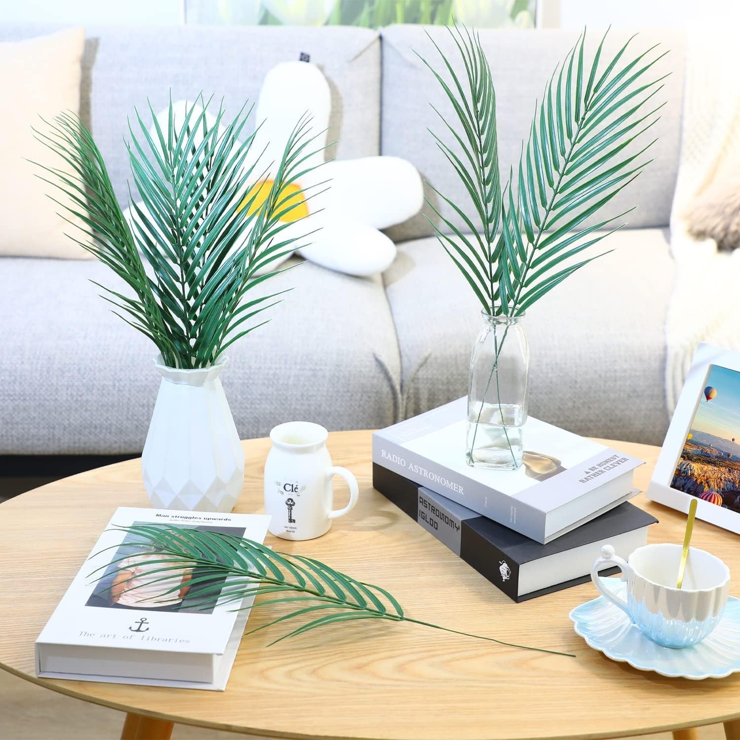 Adjustable 16 PCS Palm Leaves – Perfect for Hawaiian Luau & Beach Theme Decor