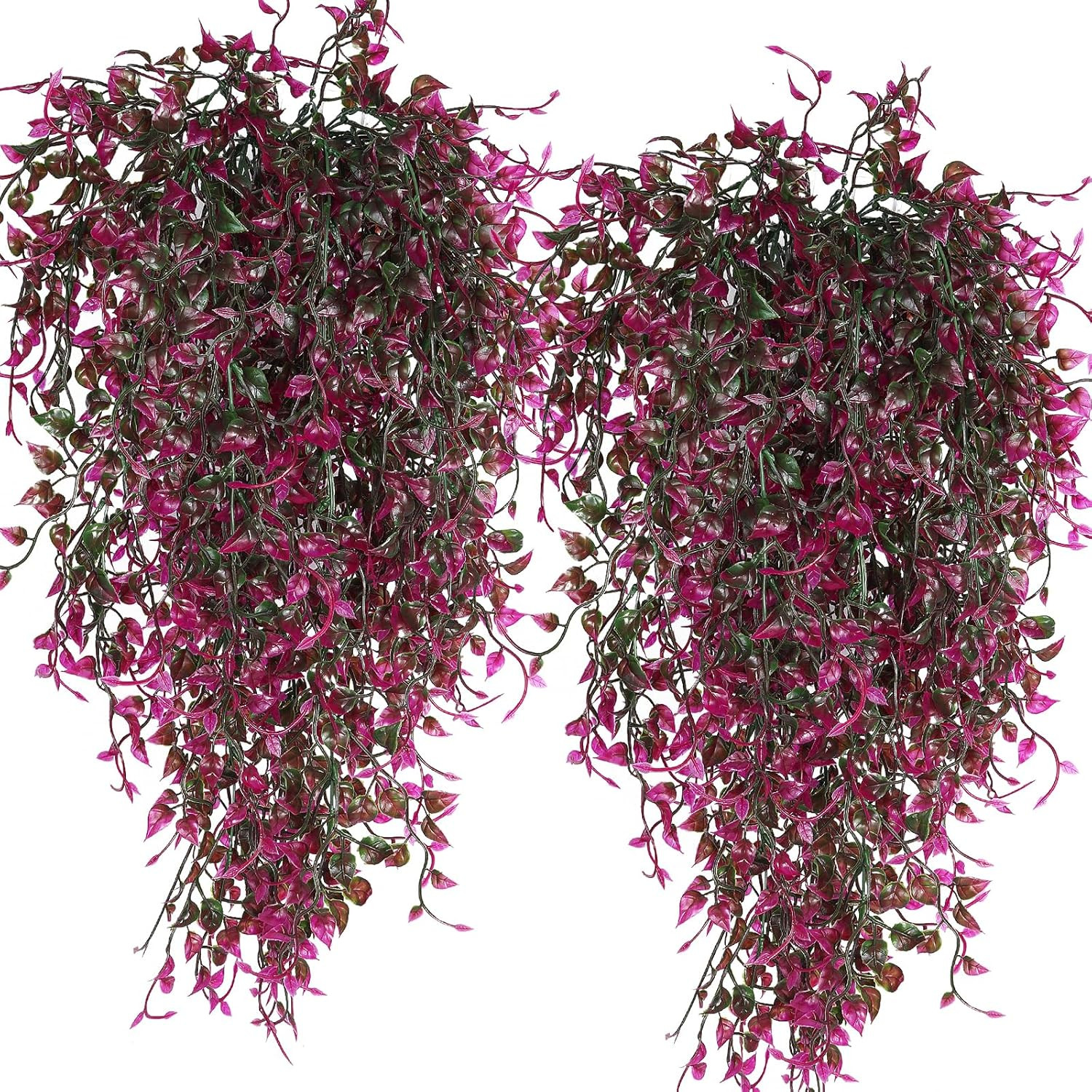 Artificial Hanging Plants 4Pcs 33Inch Faux Eucalyptus Leaves Ivy Swag Plant UV R