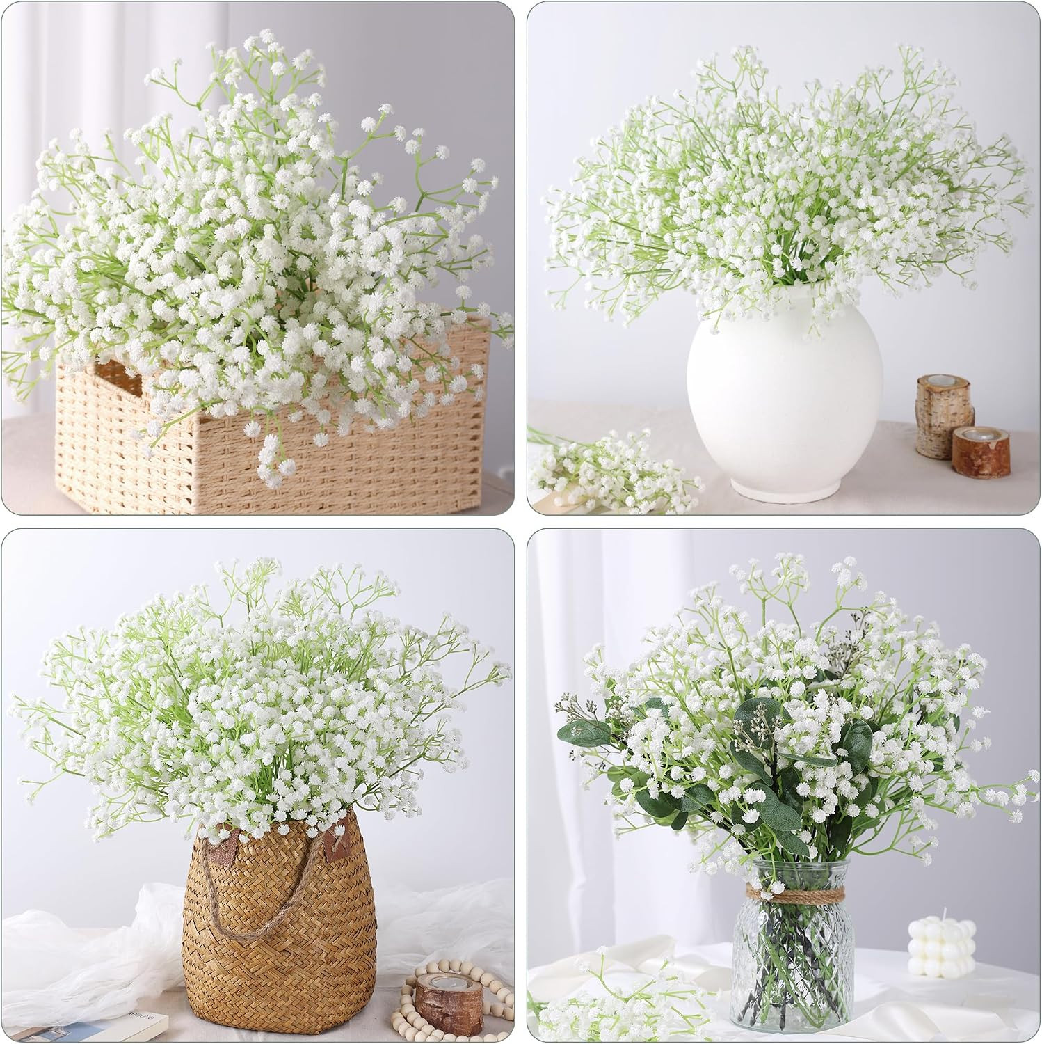 Real Touch Baby’s Breath Artificial Flowers – 30 Pcs for Weddings & Decor