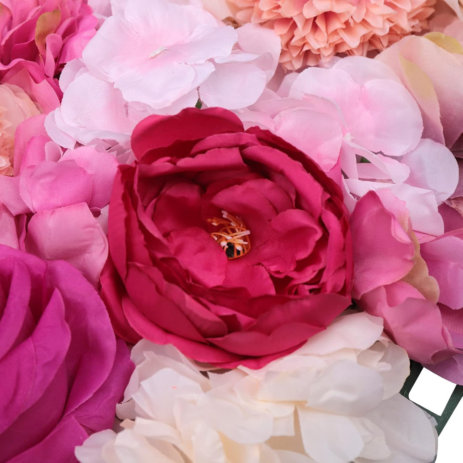 6Pcs Realistic Flower Wall Background Artificial Flowers Wall Backdrop Panel 3D