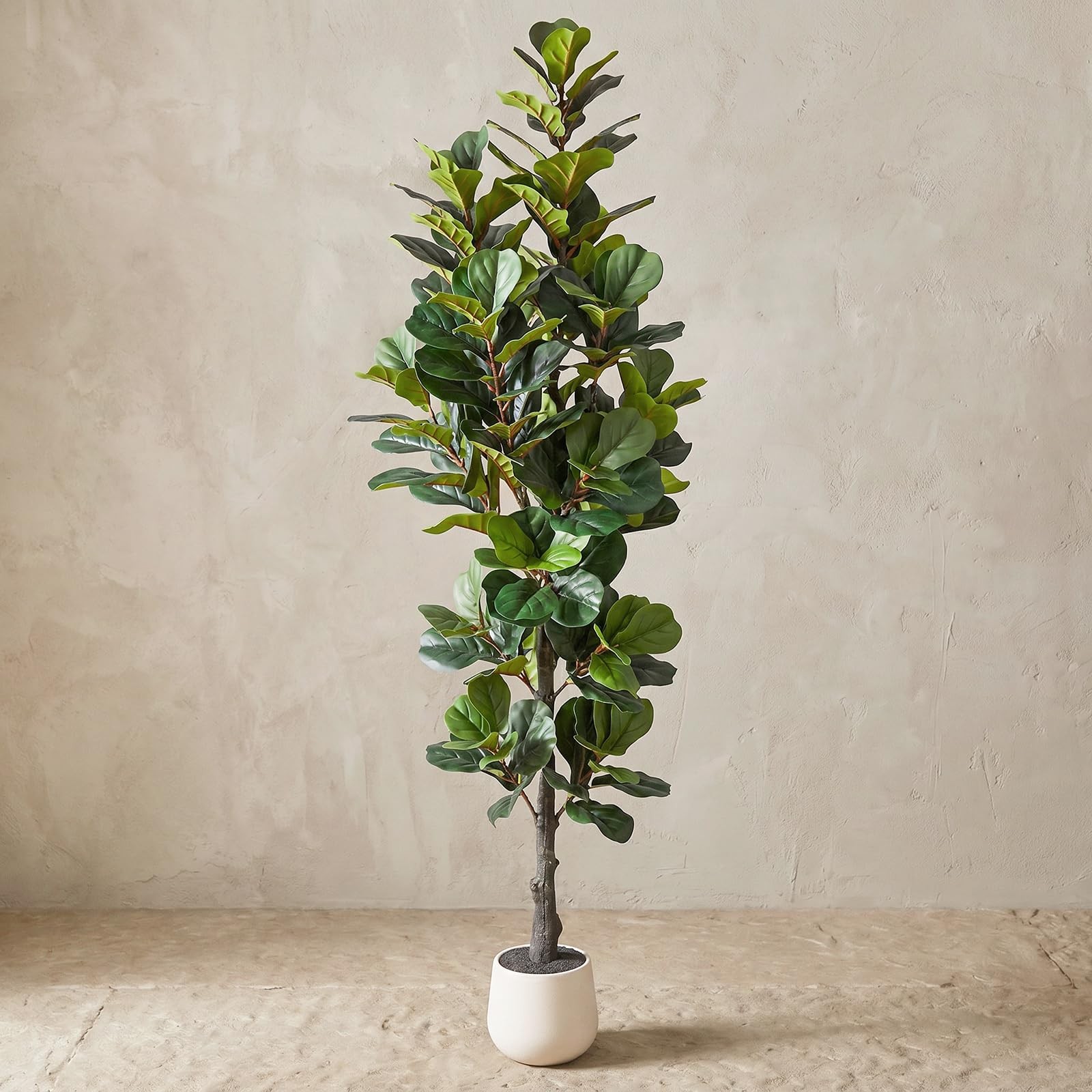 6FT Ultra-Full & Lush Artificial Fiddle Leaf Fig Tree for Home Decor – 171 Li…