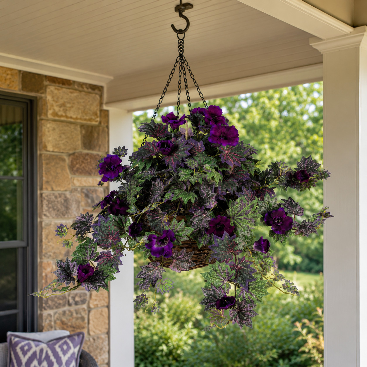 24″ Morning Glory Hanging Basket