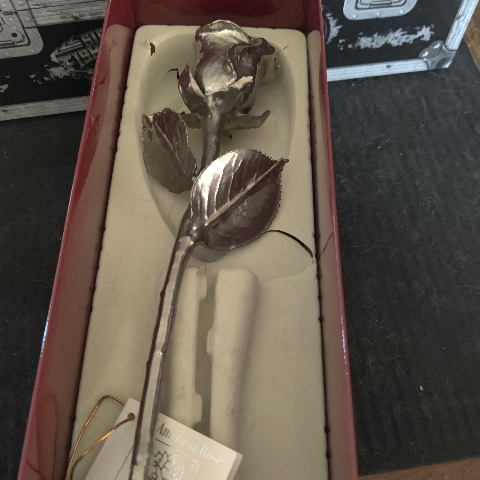 Living Gold Real Rose Dipped In Platinum
