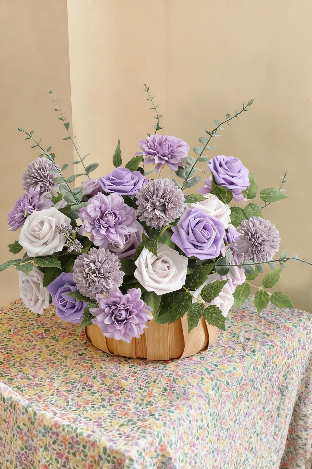 Artificial Flowers 3″ Rose Heads 8″ Stems Gradient Color for DIY Bouquets