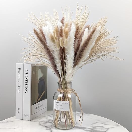 Premium Carefully Hand-Picked Natural Dried Fluffy Pompas Grass 17″