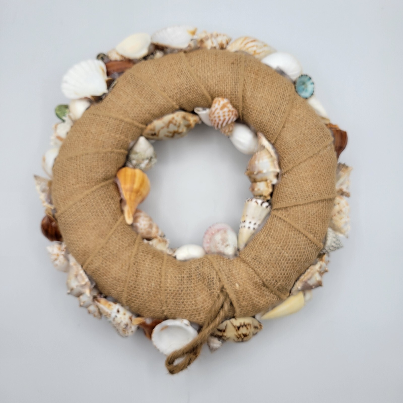 Sea Shells Wreath Candle Ring OOAK Handmade
