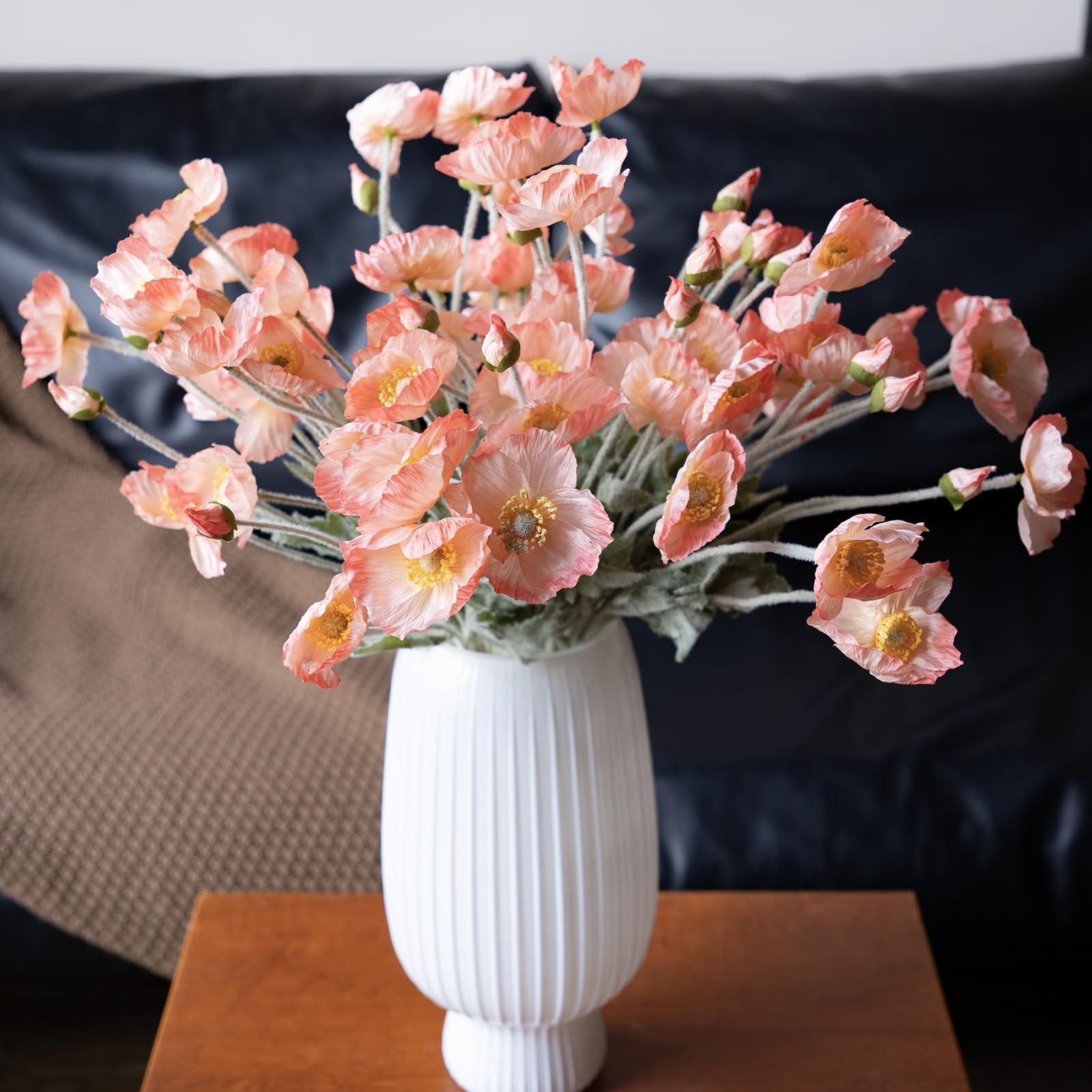 Artificial Flowers 6 Stems Poppy Silk Bouquet,for Wedding, Home, Party Decora…