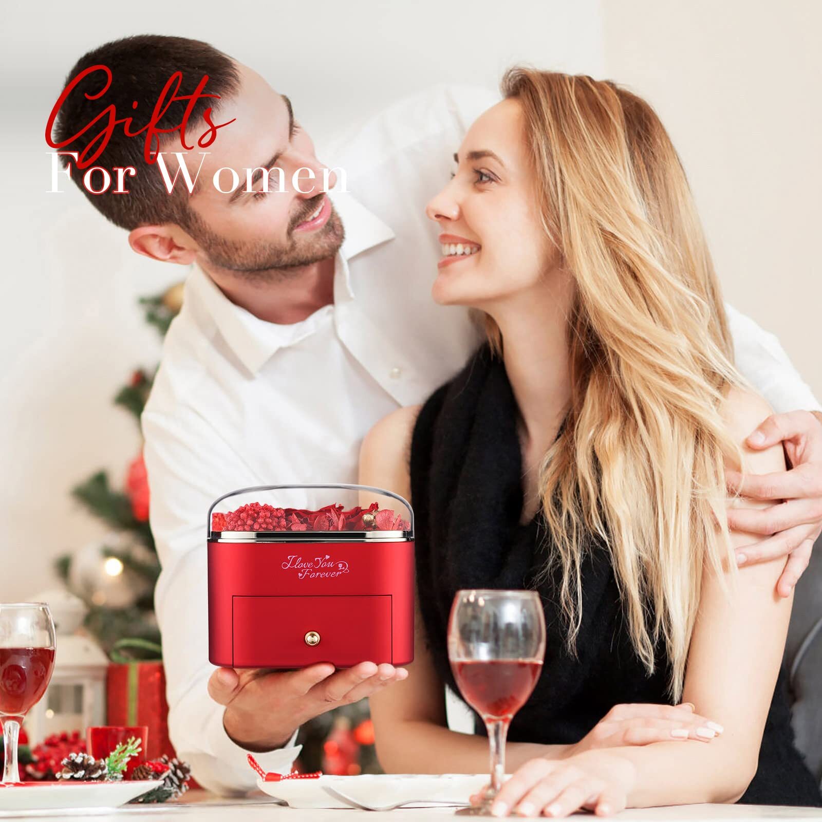 Preserved Real Red Rose Forever Flowers for Special Gifts for Women on Holidays