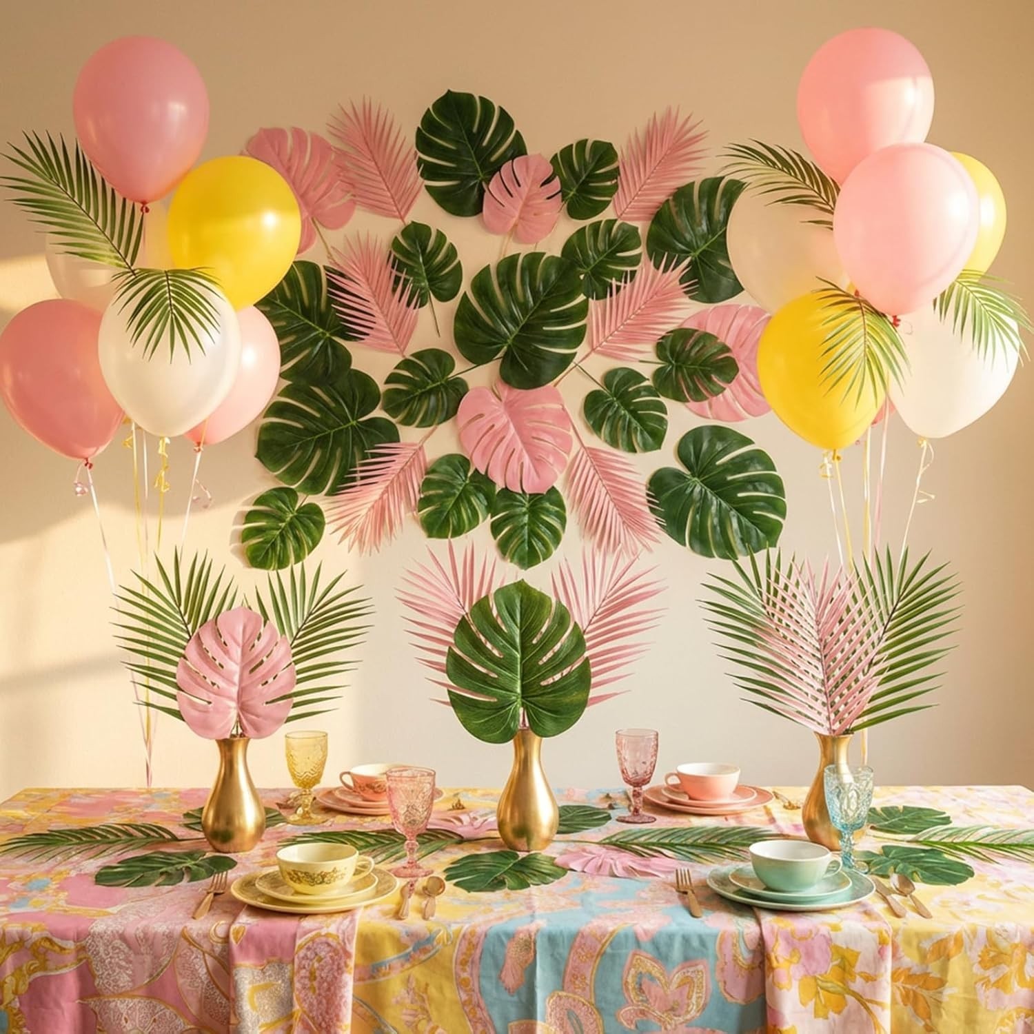 Colorful 80 PCS Palm Leaves – Perfect for Summer Celebrations & Events