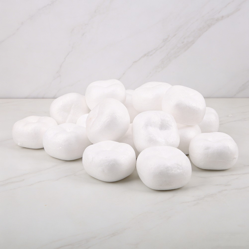 20Pcs Small Durable Polystyrene Foam Balls for Faux Persimmon Table Decorations