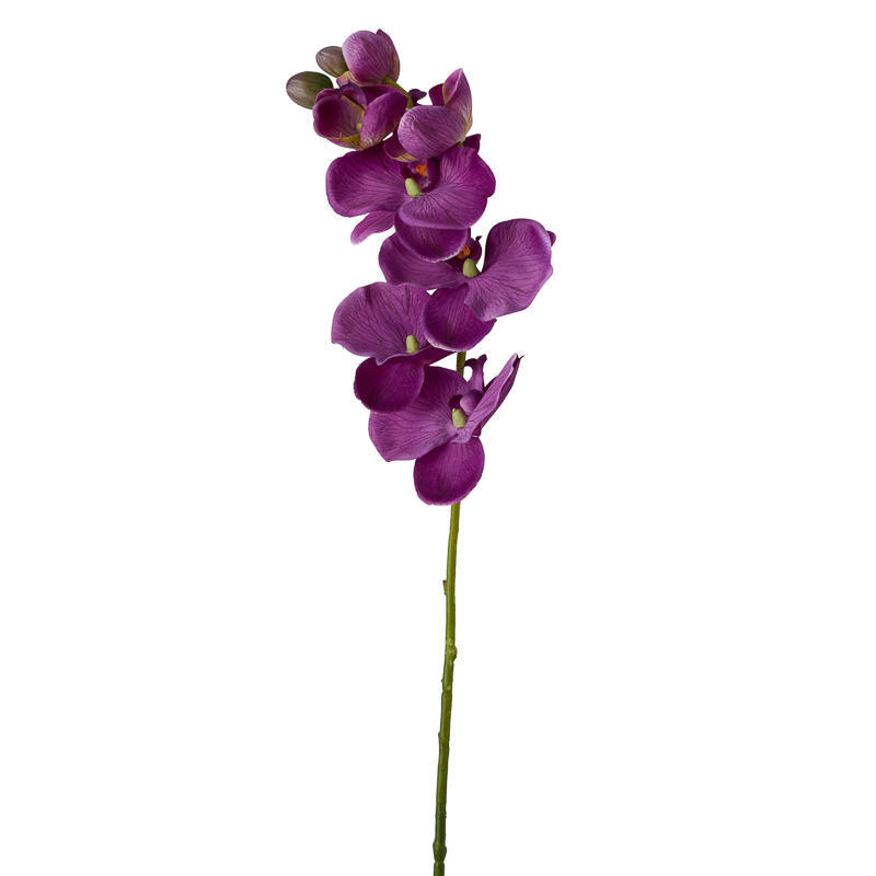 Set of 2 Artifical Purple Poly Silk Moth Orchid 32″ Floral Stems