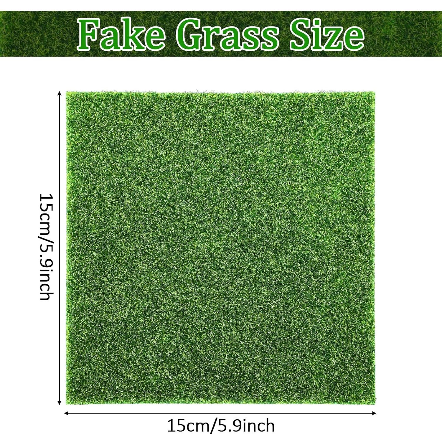 4 Pcs Fake Grass Artificial Moss Fairy Garden Miniature Craft 6×6 Inch