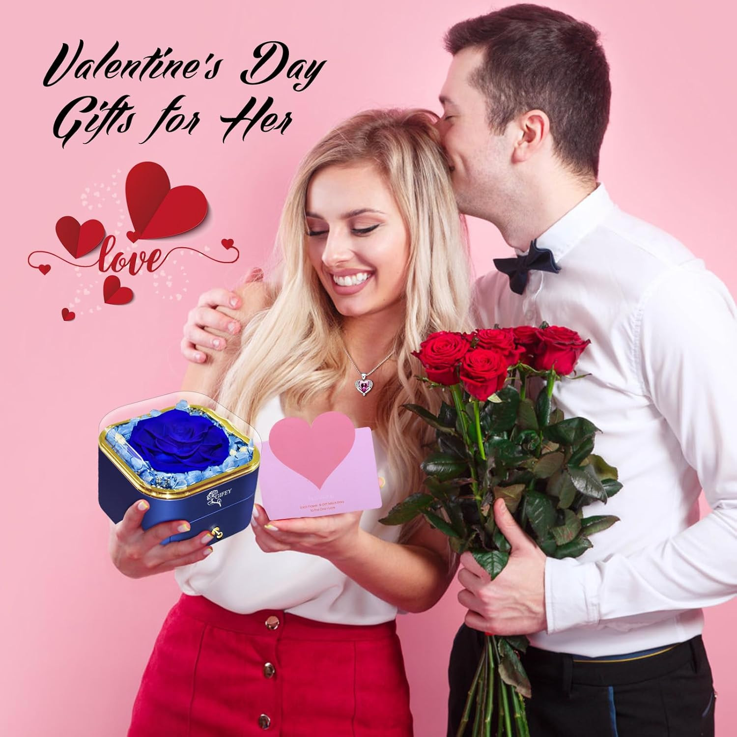 Rose Gifts for Mom, Preserved Eternal Flowers Rose Gifts for Women Wife Girlfrie