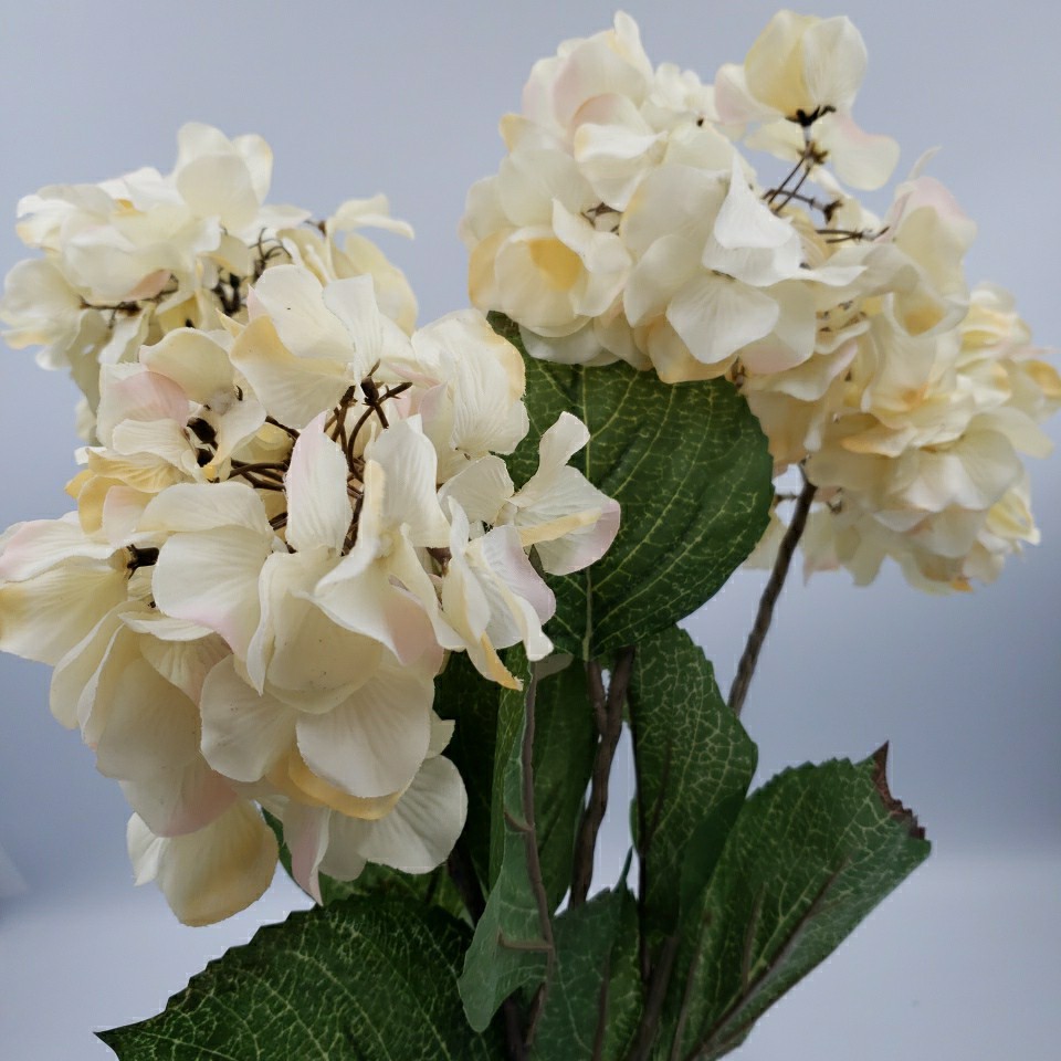 Large Faux Hydrangea Long Stem 27″ Artificial Flowers Realistic Floral Pick 6 PC