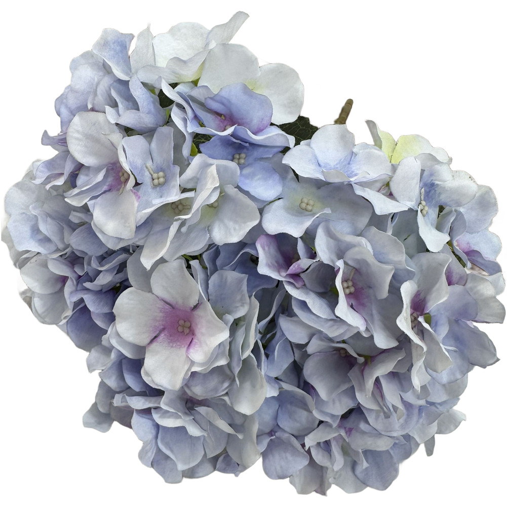 Flexible Wire Stem Hydrangea Silk Flowers 5 Heads for Tiered Tray Shelf Decor