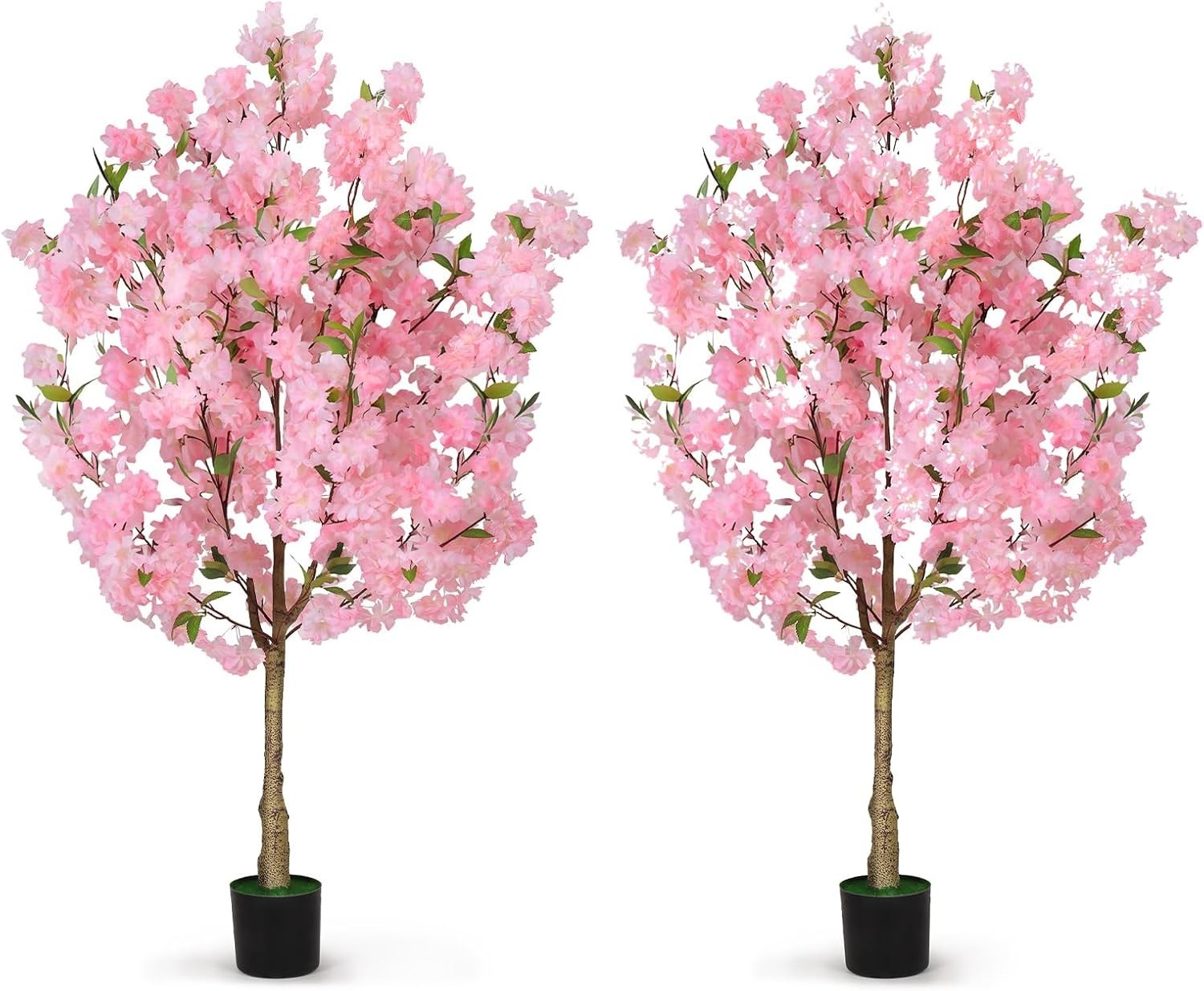 Artificial Cherry Blossom Tree Fake Plants Indoor Decor Faux Pink Sakura Flowers