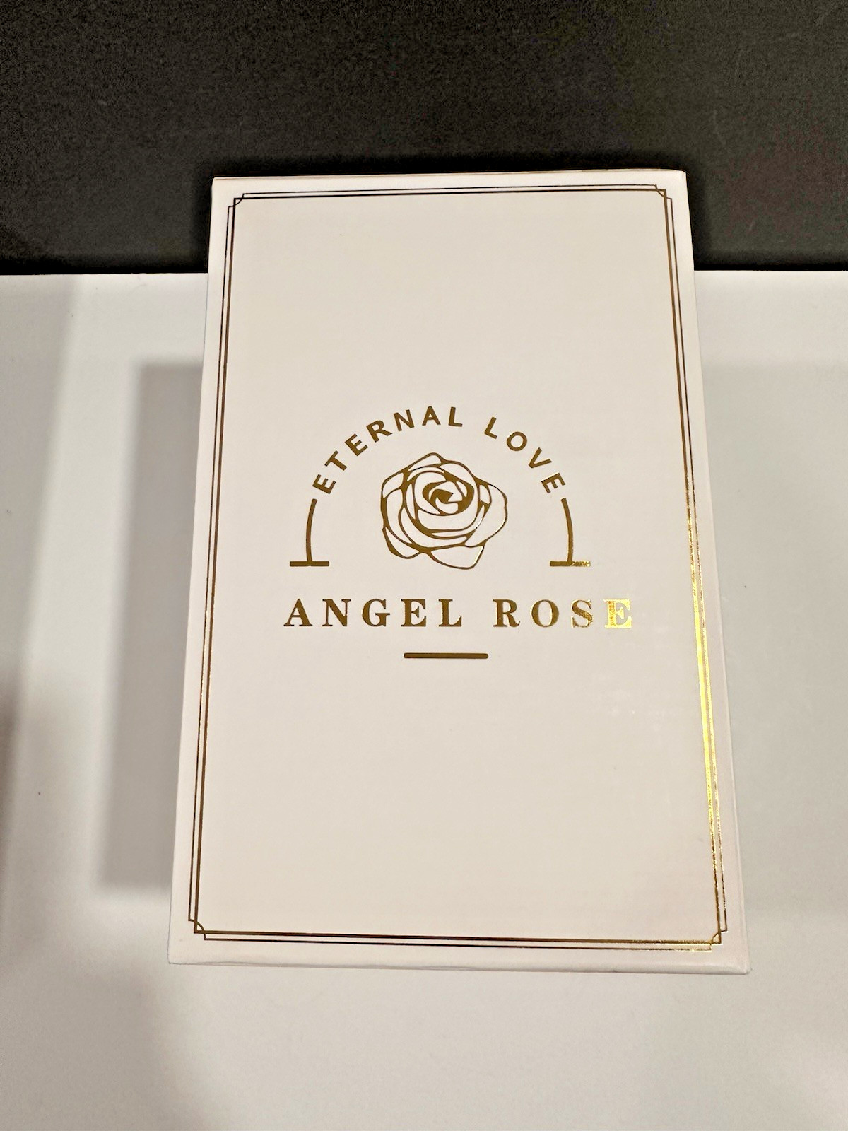 Angel Rose Eternal Love Preserved Roses in Glass Angel Lights Up~New in Gift Box