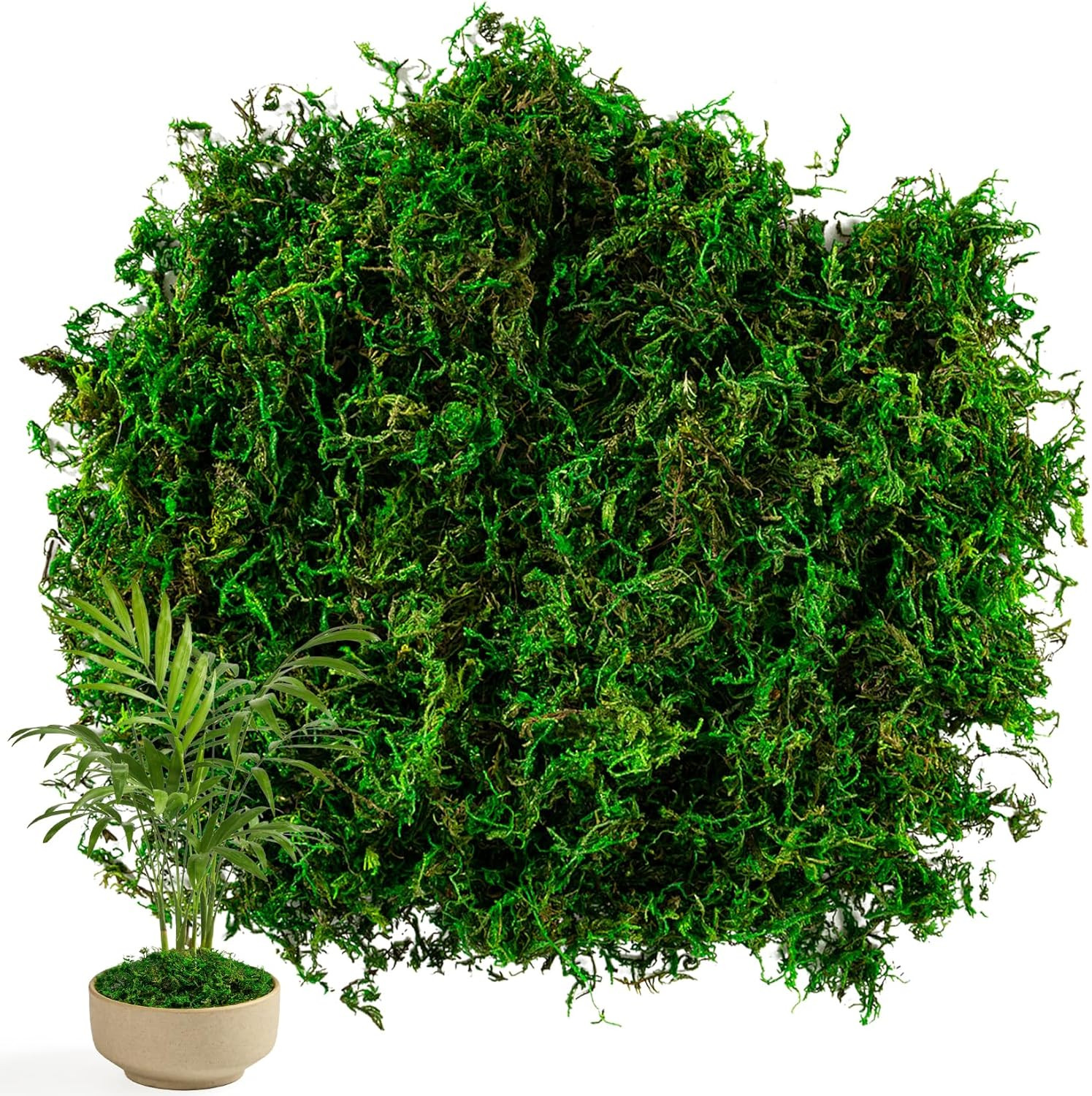 Faux Moss for Potted Plants – Artificial Moss for Crafts Fake Moss Decor Green F