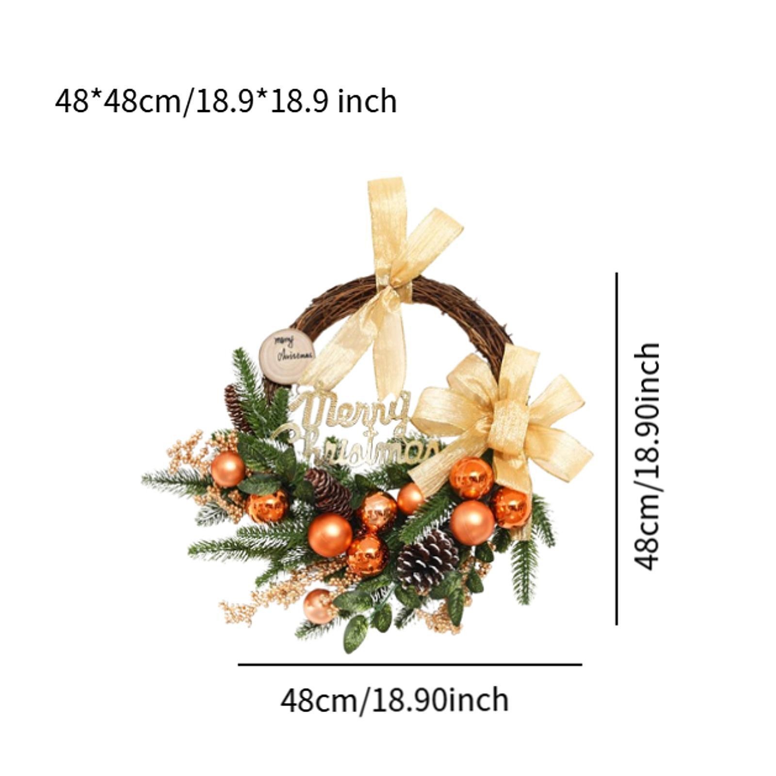 Artificial Christmas Wreath Holiday Garland Door Ornaments Housewarming Front