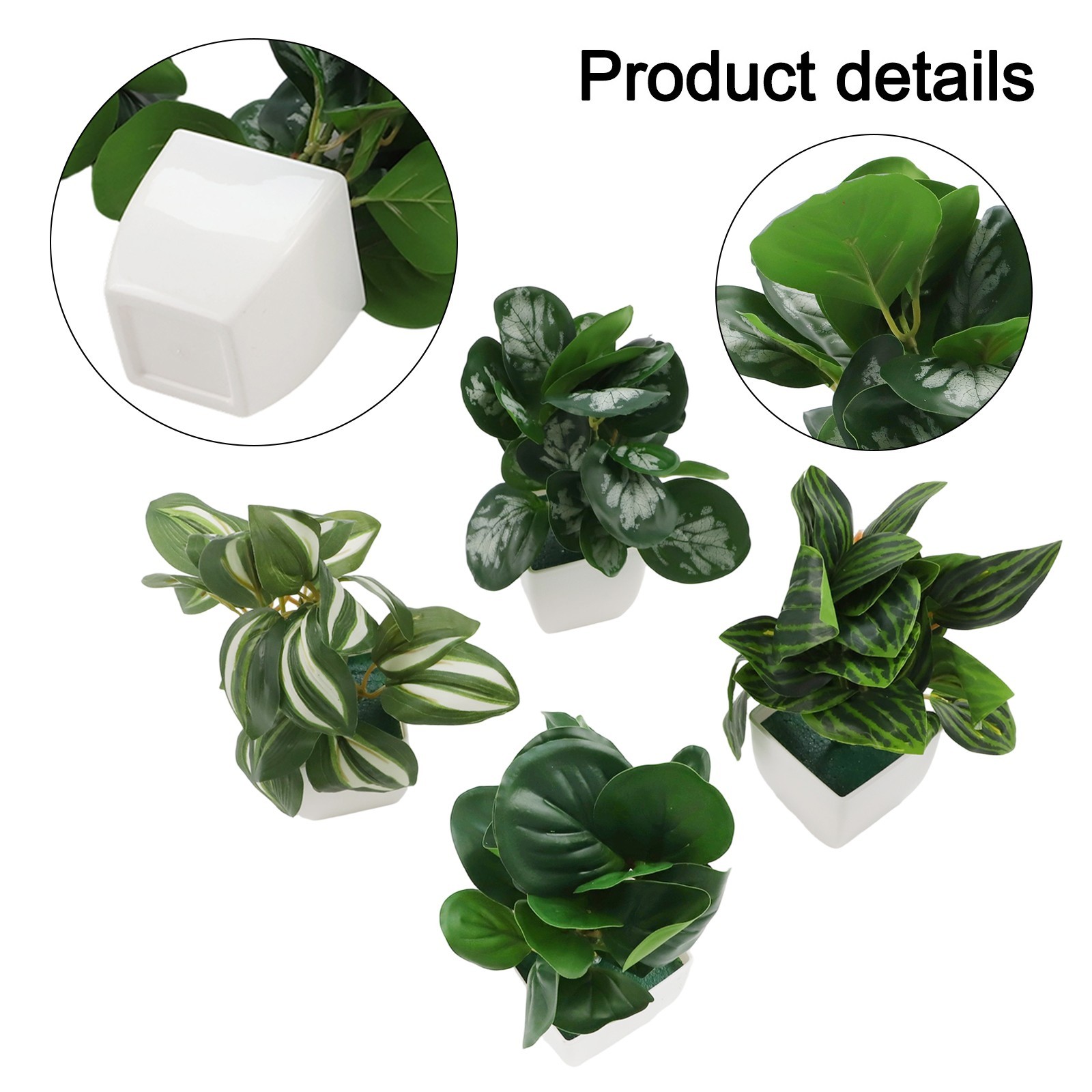 Artificial Potted Plants for Indoor Use Set of 4 for Living Room and Bedroom