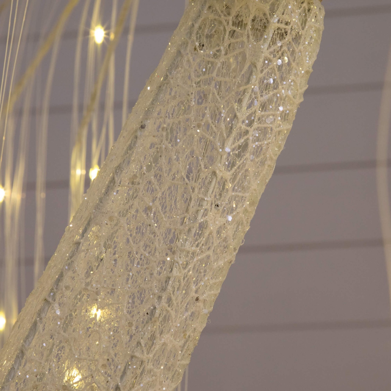 Nearly Natural 7ft Pre-Lit Artificial White Willow Tree w/ 400 Cool White LED
