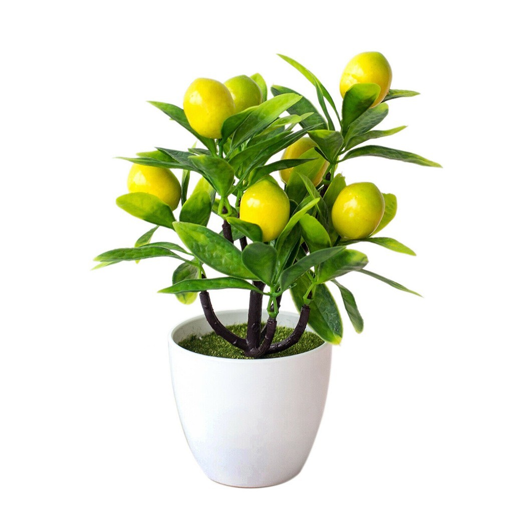 Artificial Lemon Tree Artificial Potted Flowers False Plant Diameter 18cm