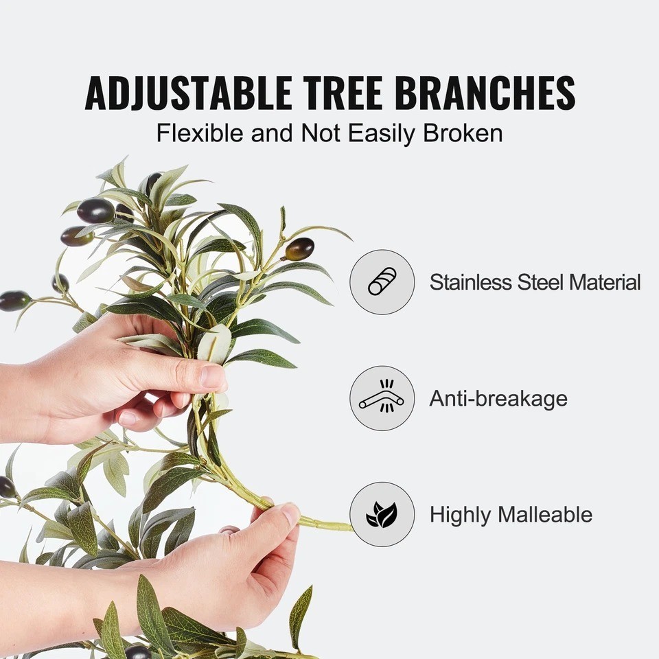6 FT Artificial Olive Tree with Realistic Green Foliage and Natural Look
