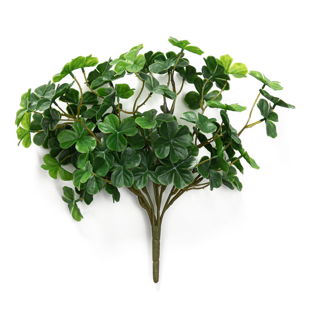 Set of 2 Artificial Weatherproof Artificial Shamrock Flower 11″ Bushes