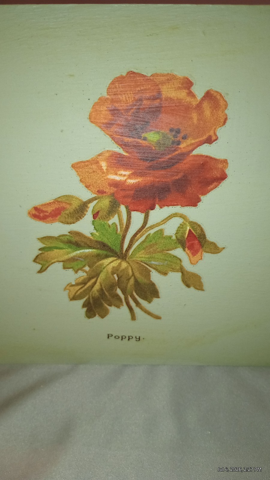 Painted, Decorative Squared Oval Pot. Painted Decorated And Waxed. Ready To…
