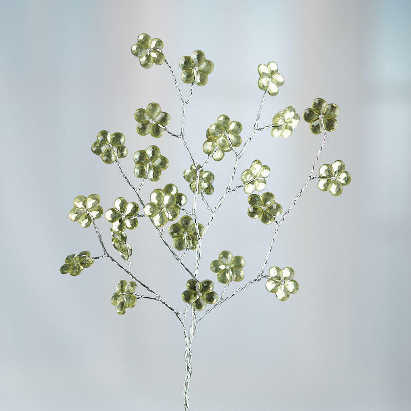 Factory Direct Craft Mint Green Rhinestone Crystal Flower Sprays | 4 Sprays