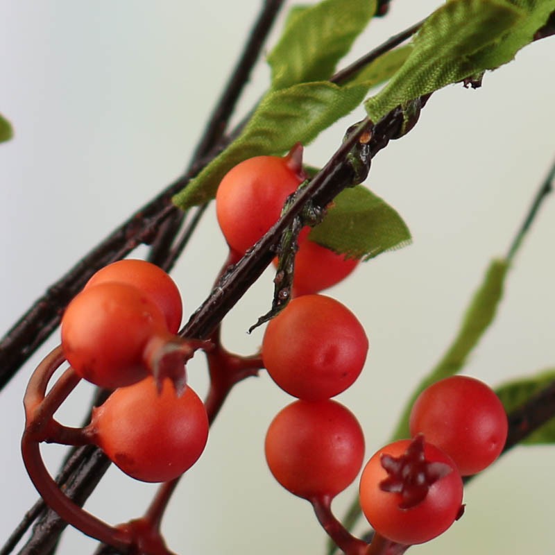 Factory Direct Craft 32 Inch Artificial Orange and Red Berry & Twig Branch