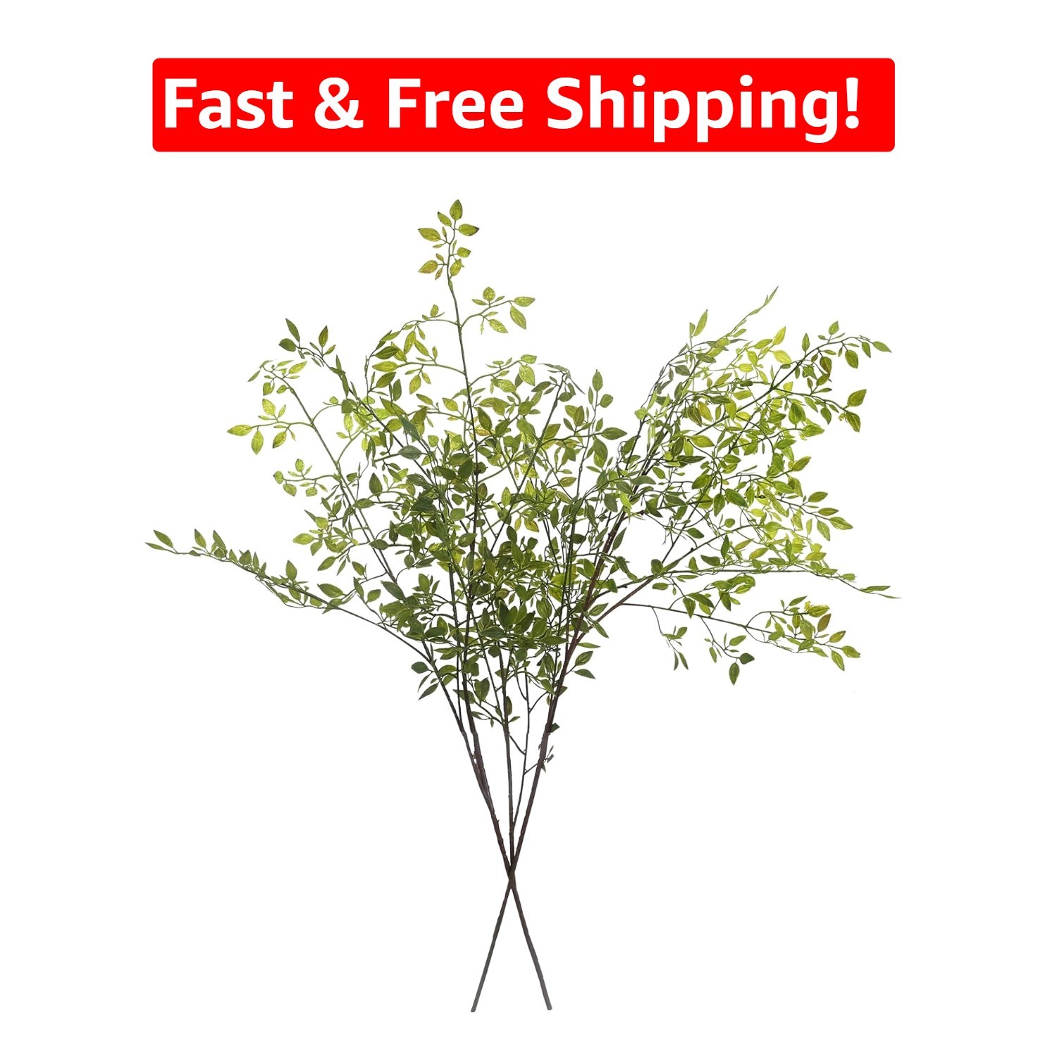 Elegantly Crafted 43.3” Nandina Faux Branches – Set of 2 for Versatile Decor