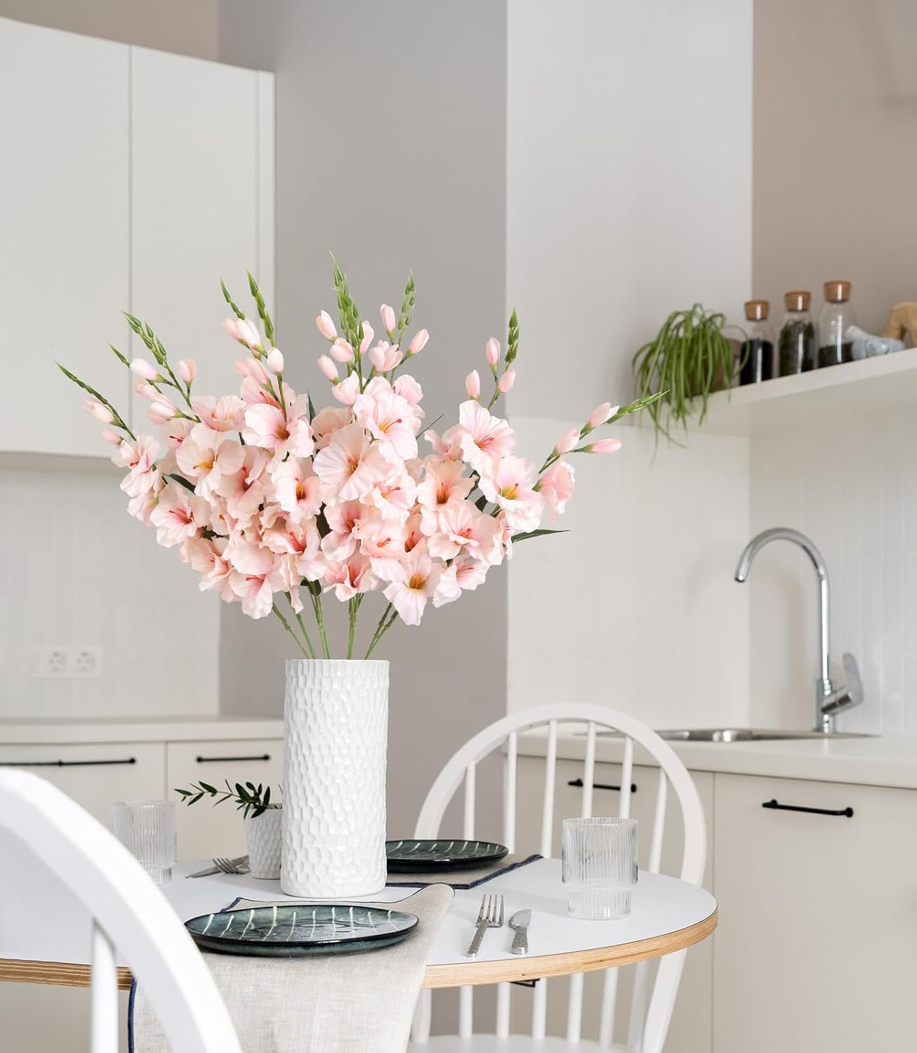 10 PCS Gladiolus Artificial Flowers 30.3 in Gladiolus Flowers Silk Gladiolus Flo