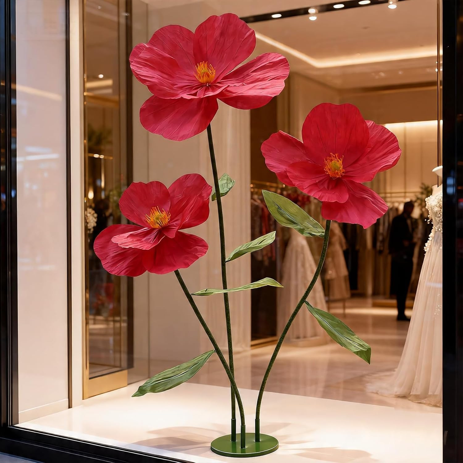 Giant Artificial Flowers for Decoration with Stand,Large Paper Flowers for Weddi