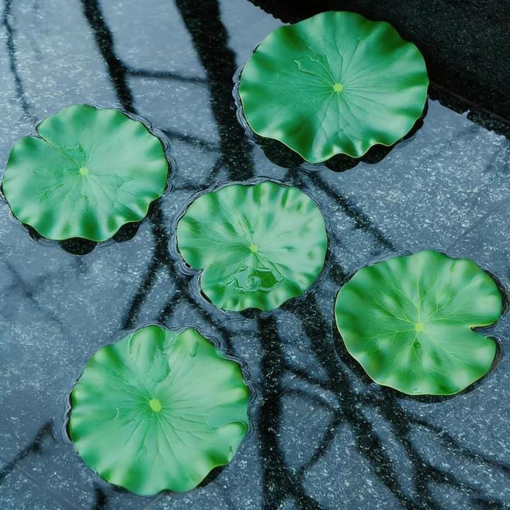 Artificial Floating Lily Pads 10PCS Lotus Leaves Pond Decor for Koi Fish Pool