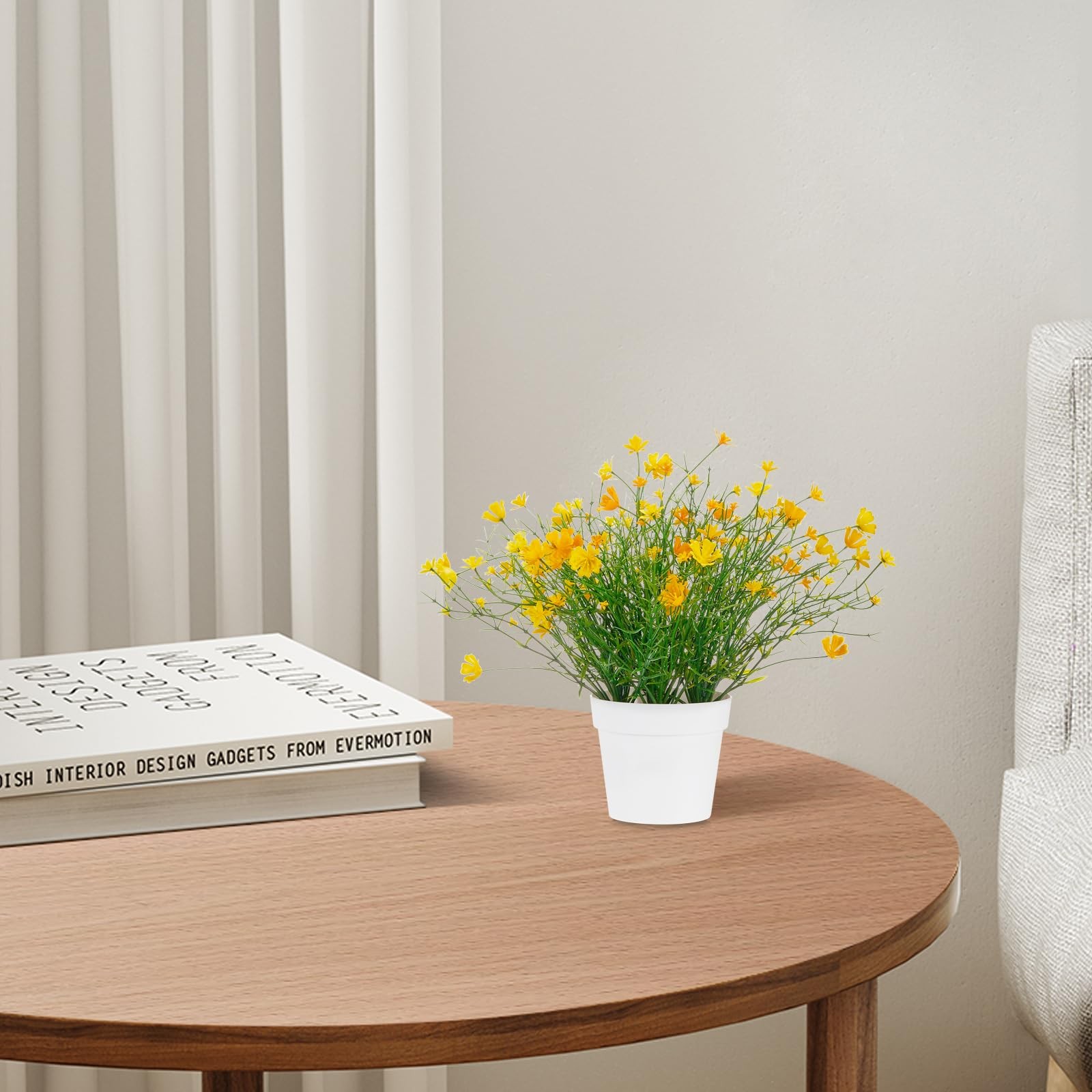 Babys Breath Potted Fake Plants with Flowers Faux Plants Indoor for Home Offi…