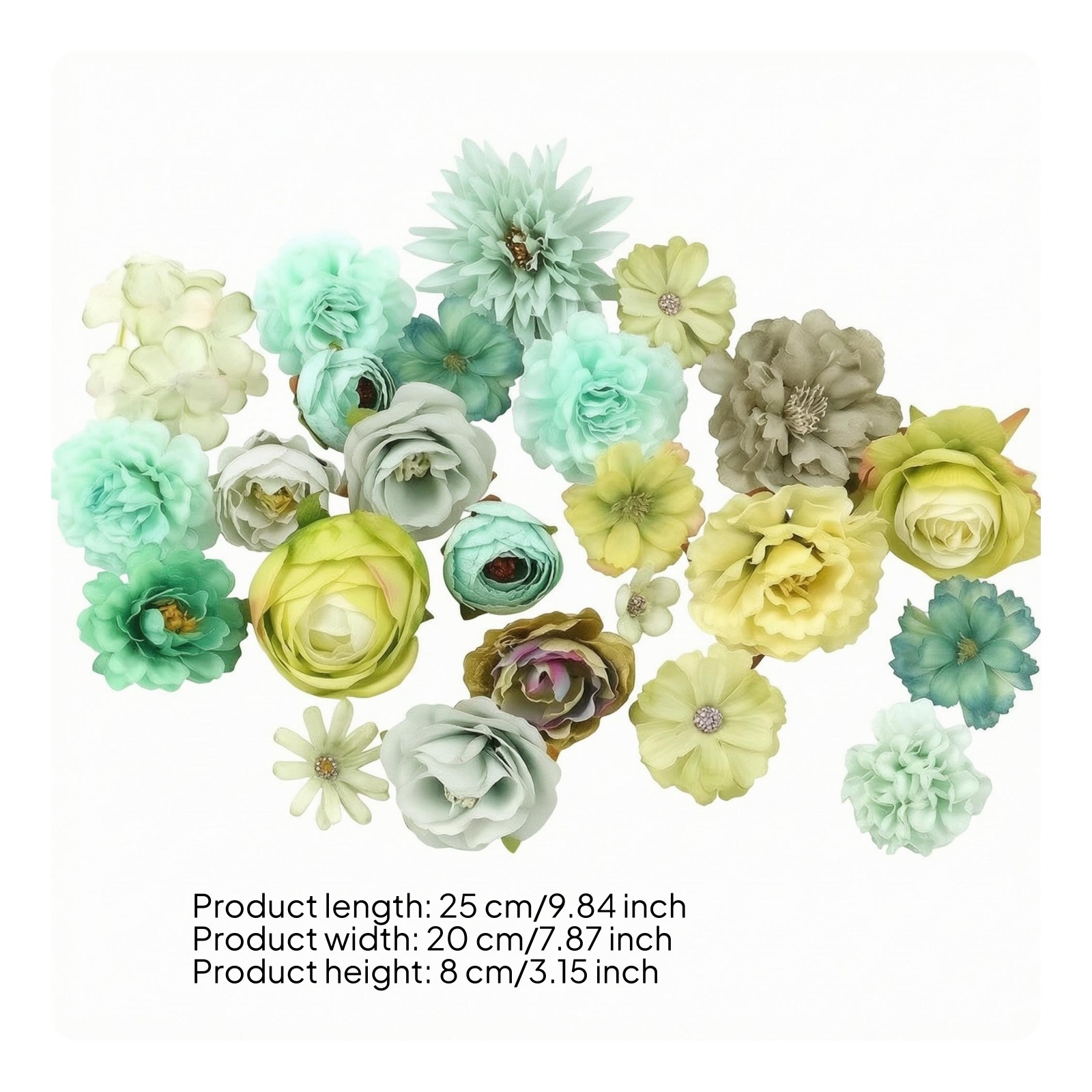 50 Pieces Faux Flower Heads Wedding Decoration Artificial Flower Heads