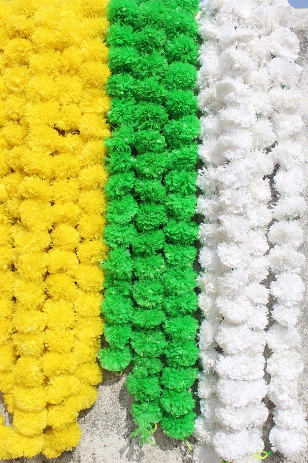 10 Pcs Artificial Marigold Garlands, Diwali Decoration, Pooja Backdrop
