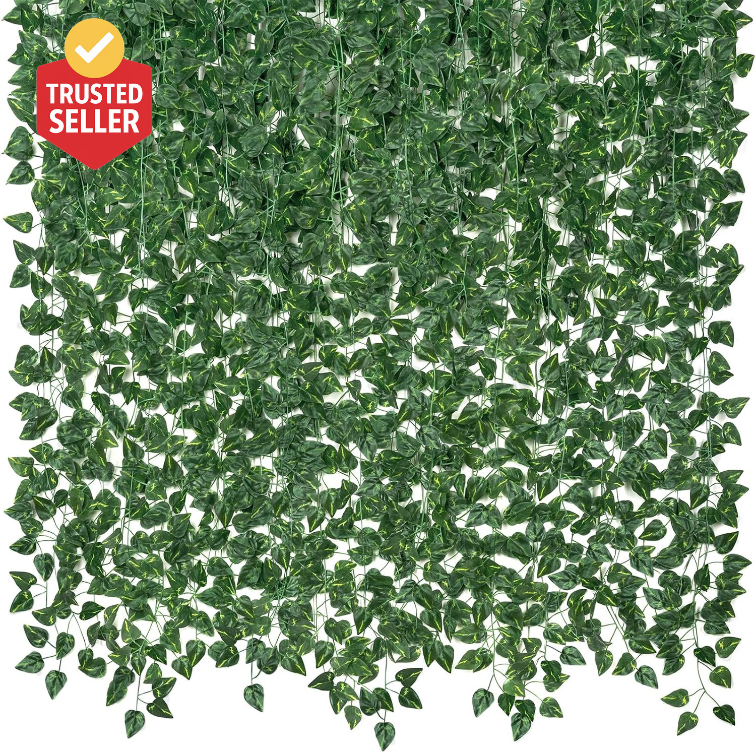 14 Pack 98Ft Artificial Ivy Garland, Fake Vines UV Resistant Greenery Leaves Fak