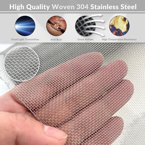 Heavy-Duty Stainless Steel Mesh Screen 48″x118″ – 304 Wire Dia 0.23mm, #18 Mesh