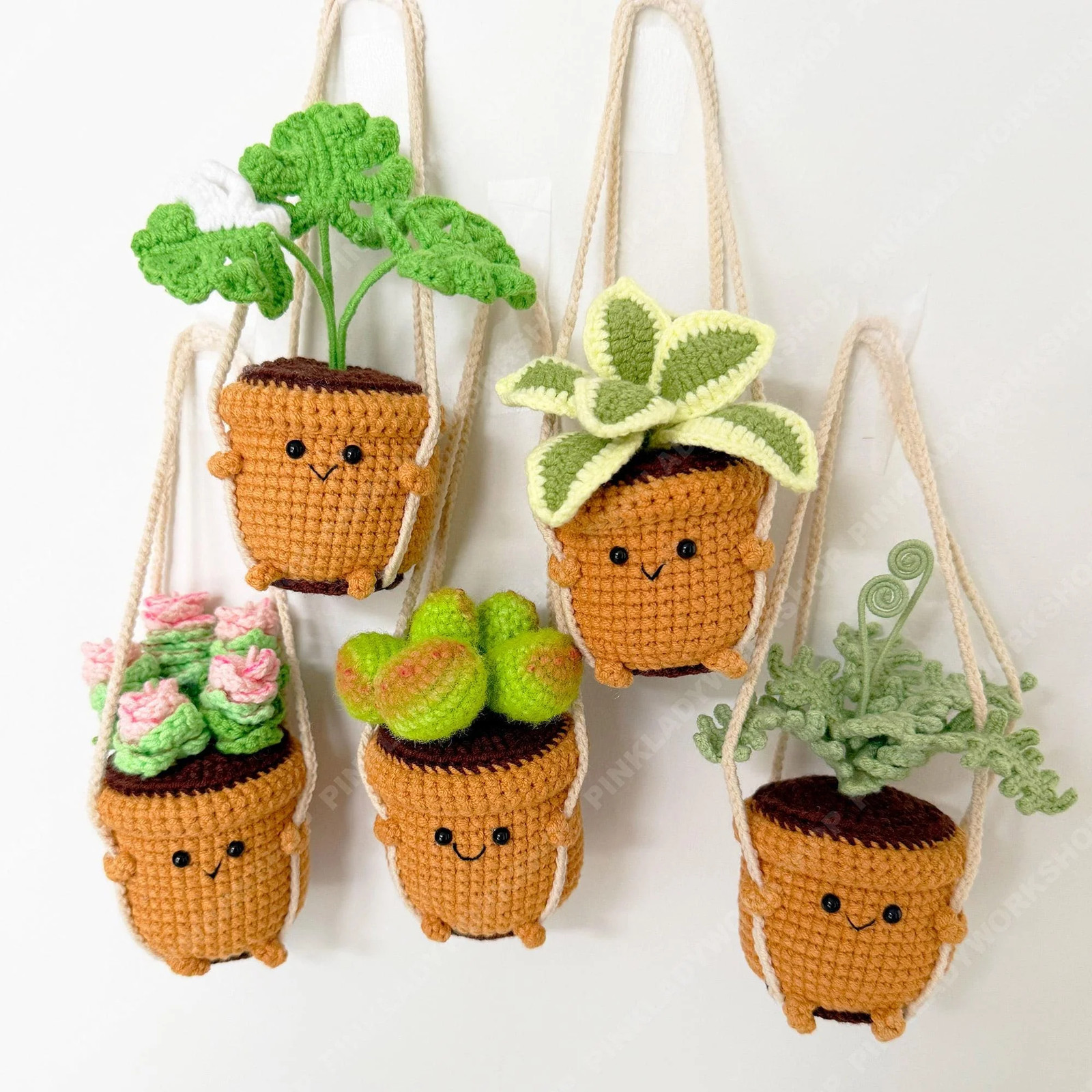 Handmade Crochet Plant: Monstera, Succulent, Fern