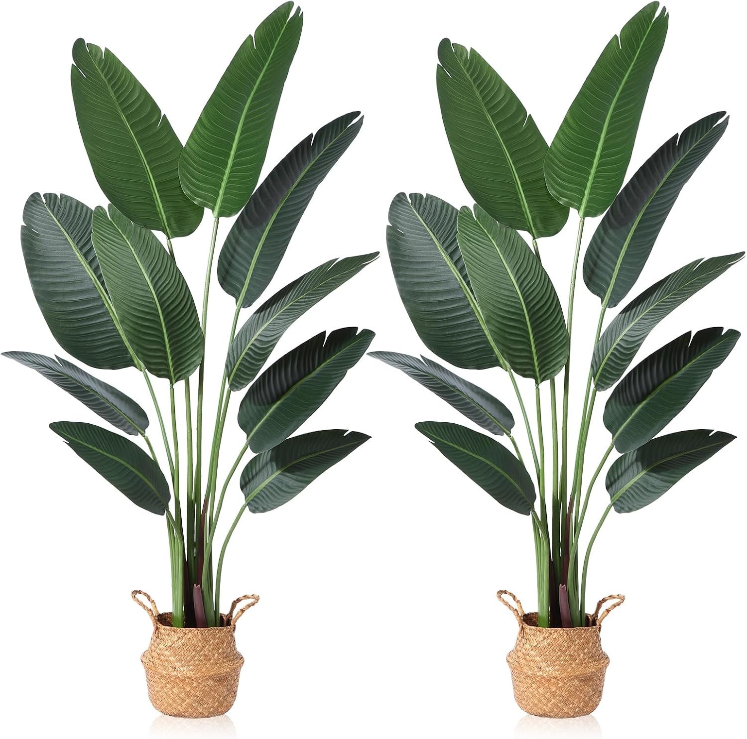 Artificial Bird of Paradise Plants in Basket