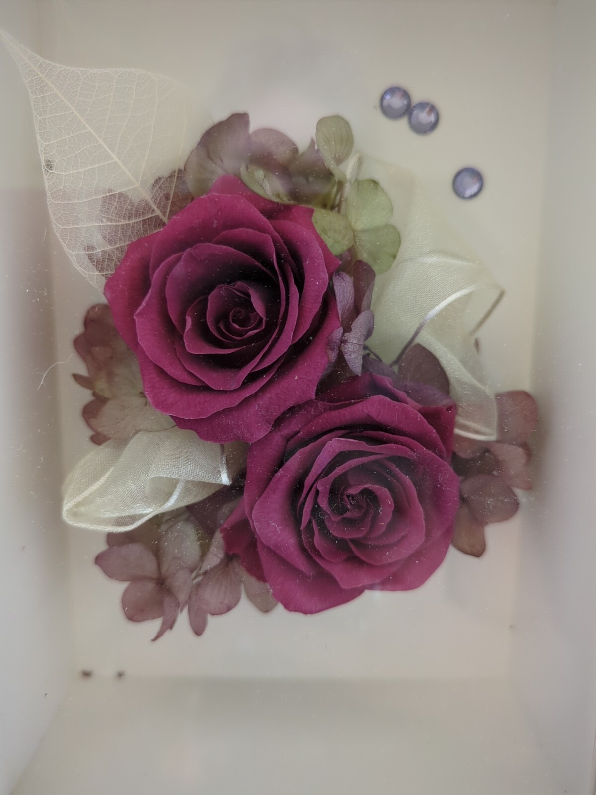 NEW 7″ X 5″ Happy Wedding, Valentine, Birthday, Shadow Box with Roses