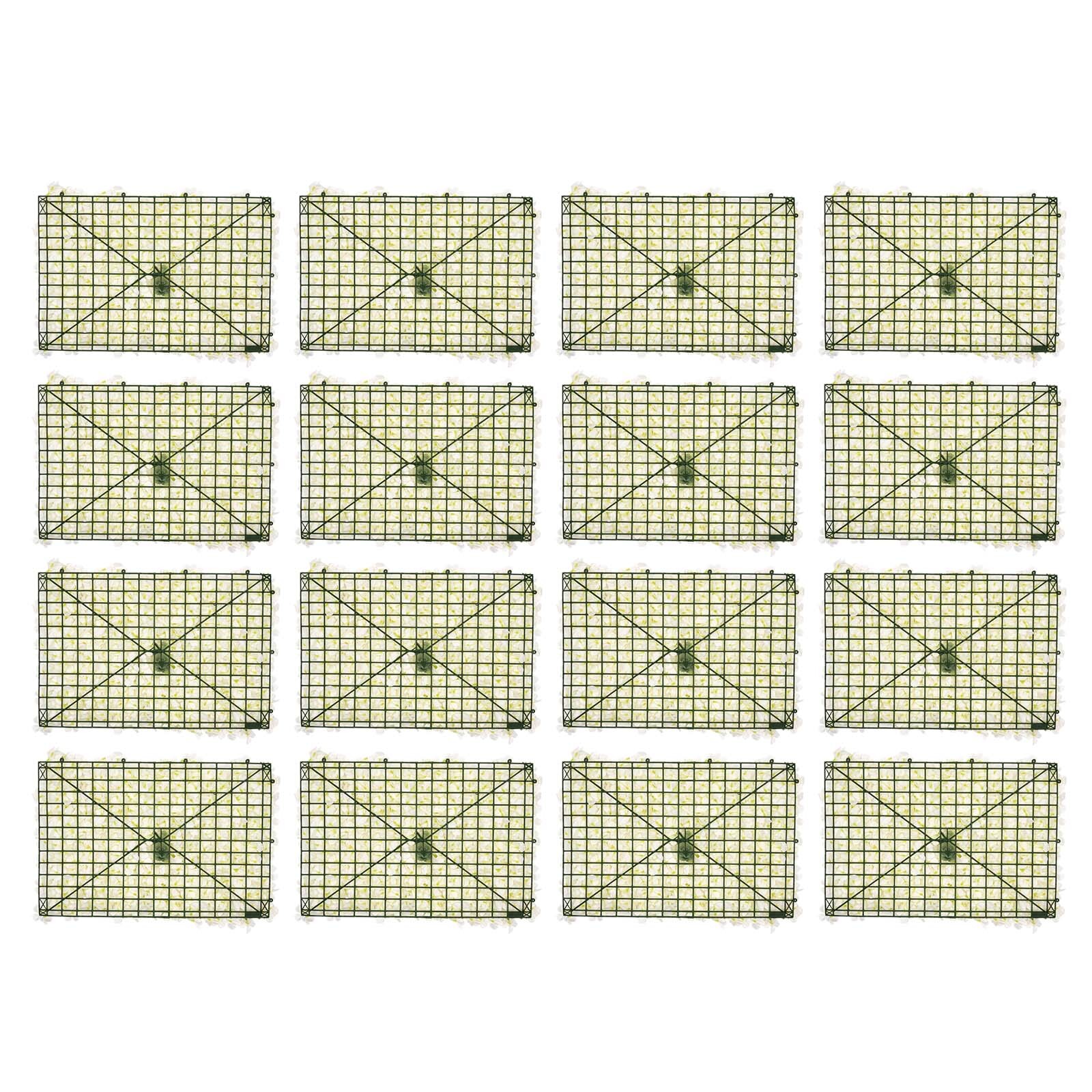 20 Pcs Silk Artificial Hydrangea Flower Wall Panels Wedding Backdrops Mats White