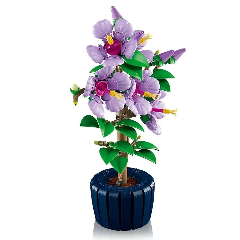 660PCS Creative Hibiscus Flower Bonsai Building Blocks Botanical For gift